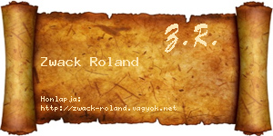 Zwack Roland névjegykártya